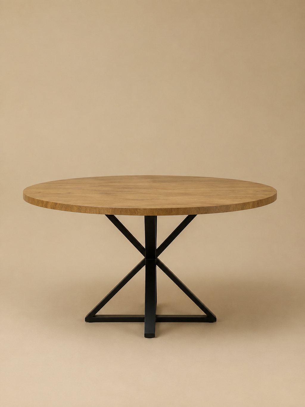 Chena – Table ronde chêne 4 à 6 personnes, pied central