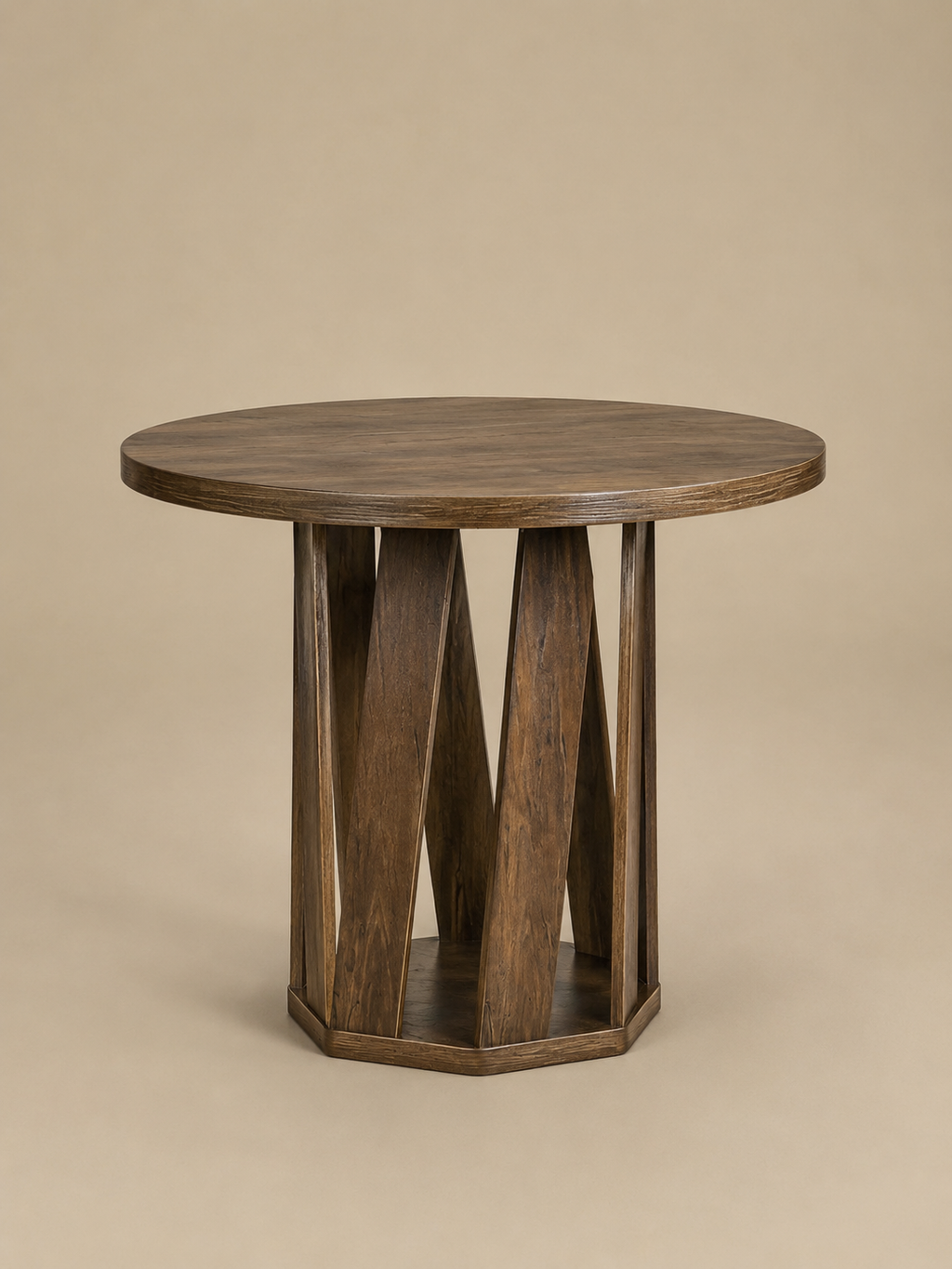 Rustik – Petite table ronde 2 à 4 personnes, MDF