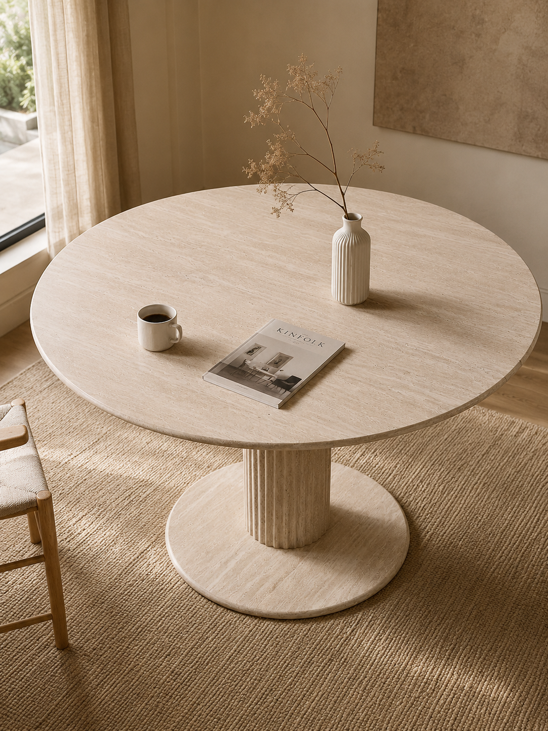 Stella – Table ronde à manger 4 personnes, MDF