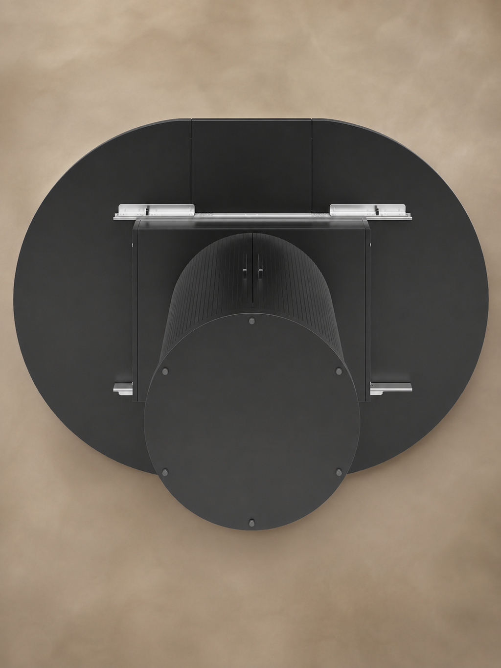 Ovalia – Table ronde à manger extensible 4 à 6 personnes, MDF