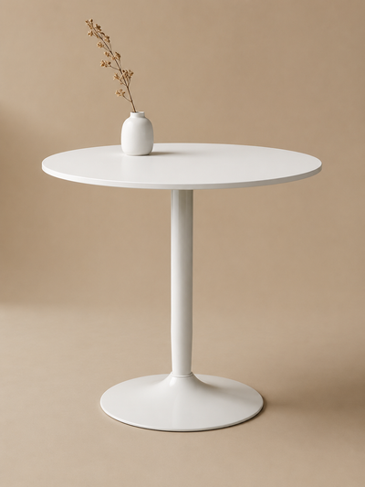 Steela – Table ronde à manger 2 personnes, pieds acier