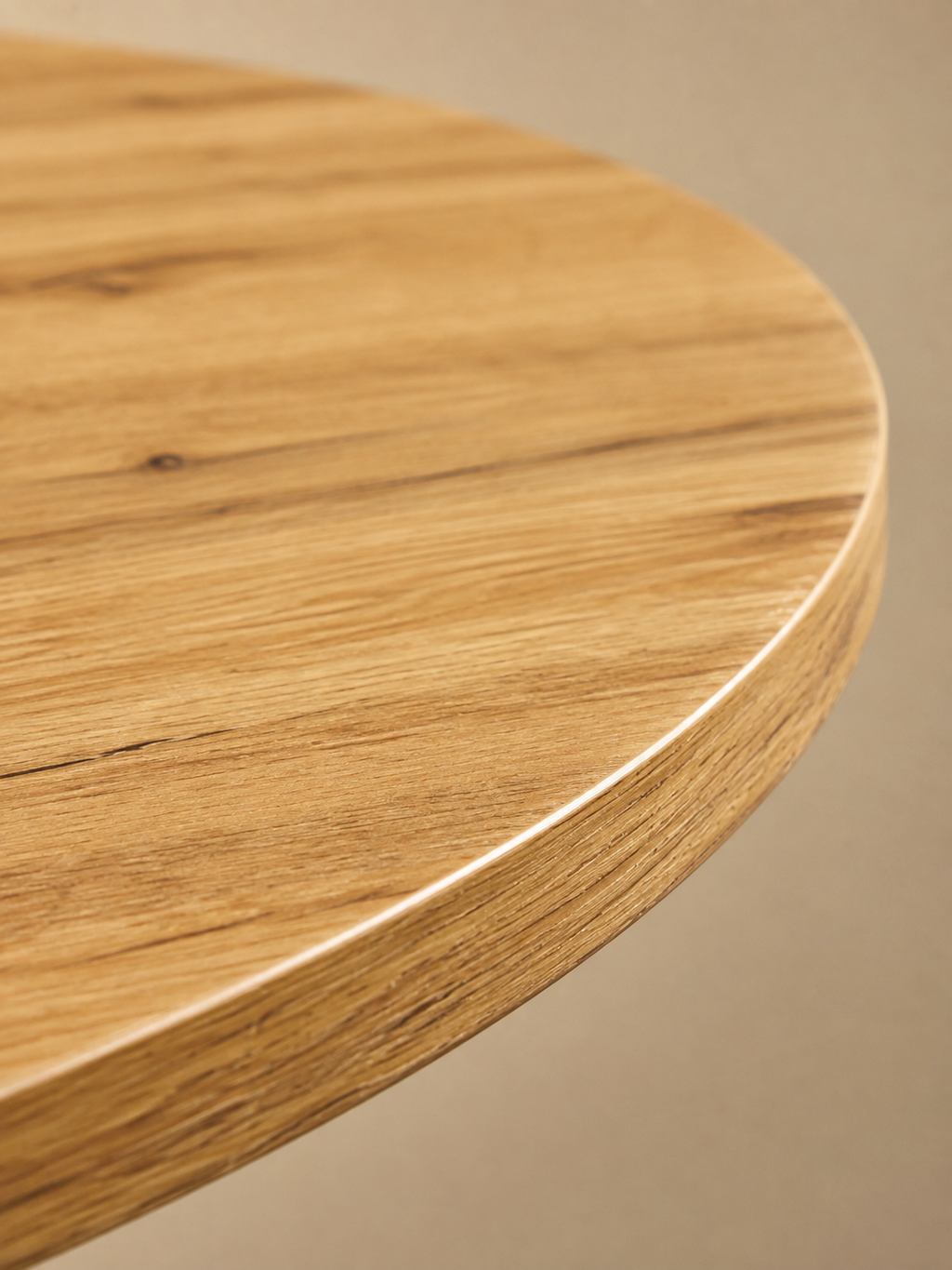 Convertia – Table ronde extensible 4 à 6 personnes, MDF, rangement intégré