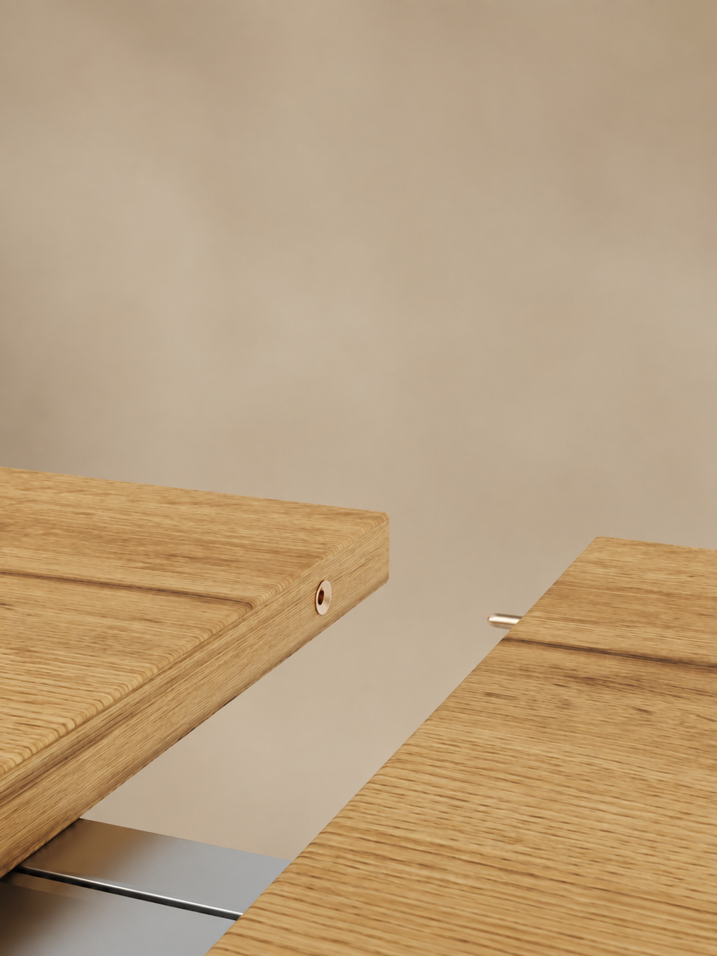 Convertia – Table ronde extensible 4 à 6 personnes, MDF, rangement intégré