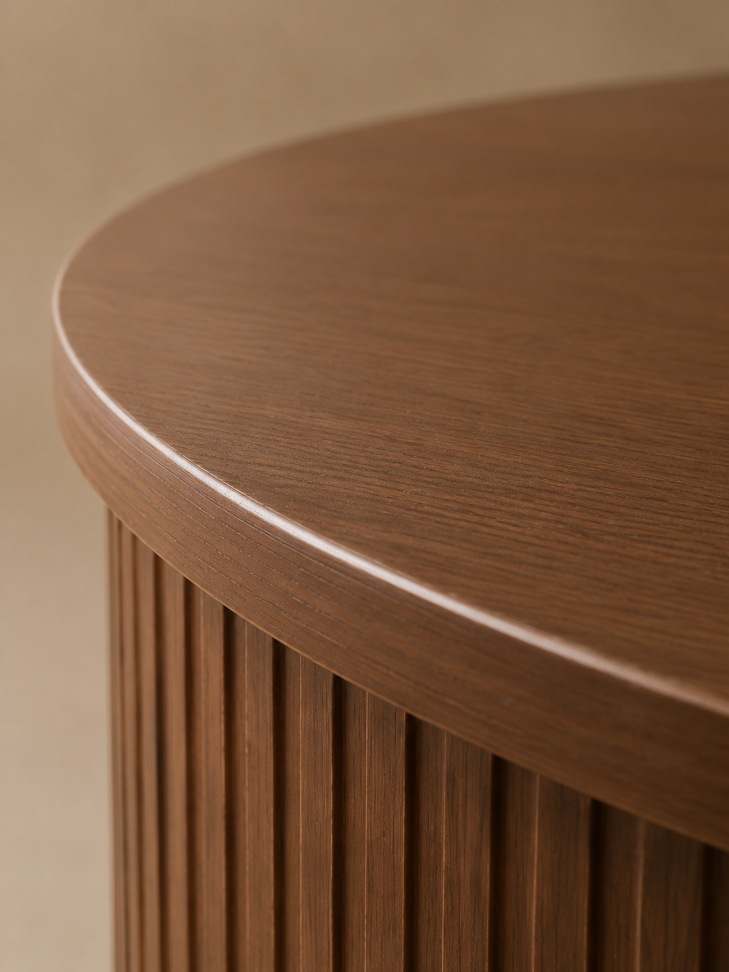Relief – Table basse ronde rangement, 2 portes coulissantes