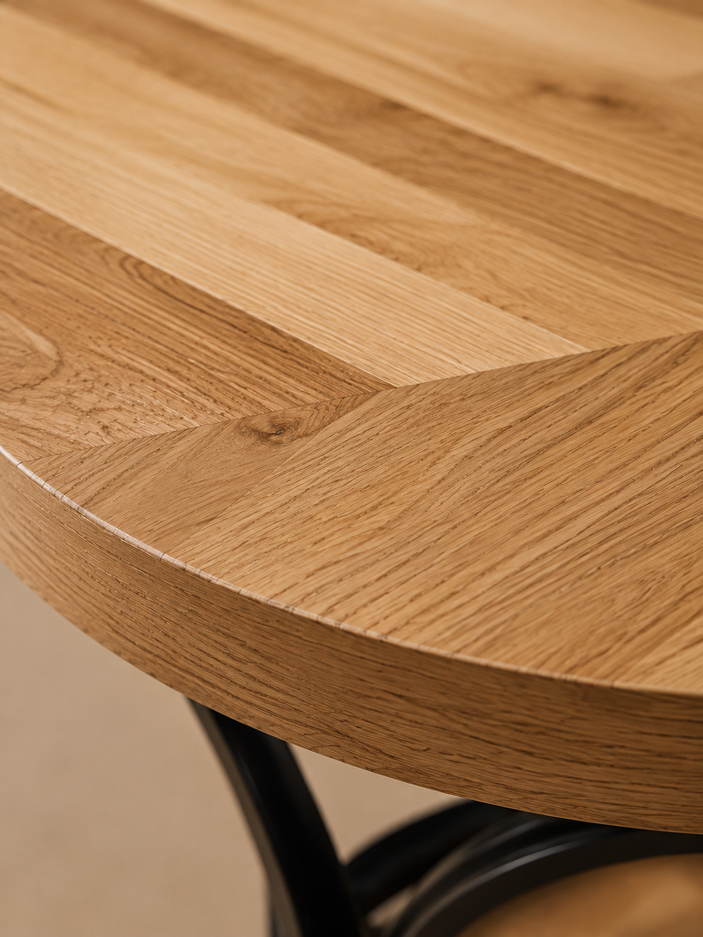 Antiga – Table basse ronde effet bois 80cm, 2 niveaux