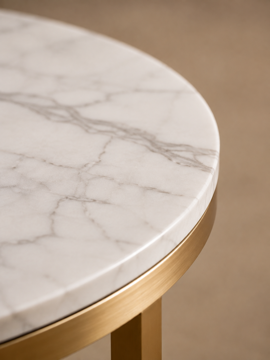 Argente – Tables basses gigognes rondes effet marbre, pieds métal