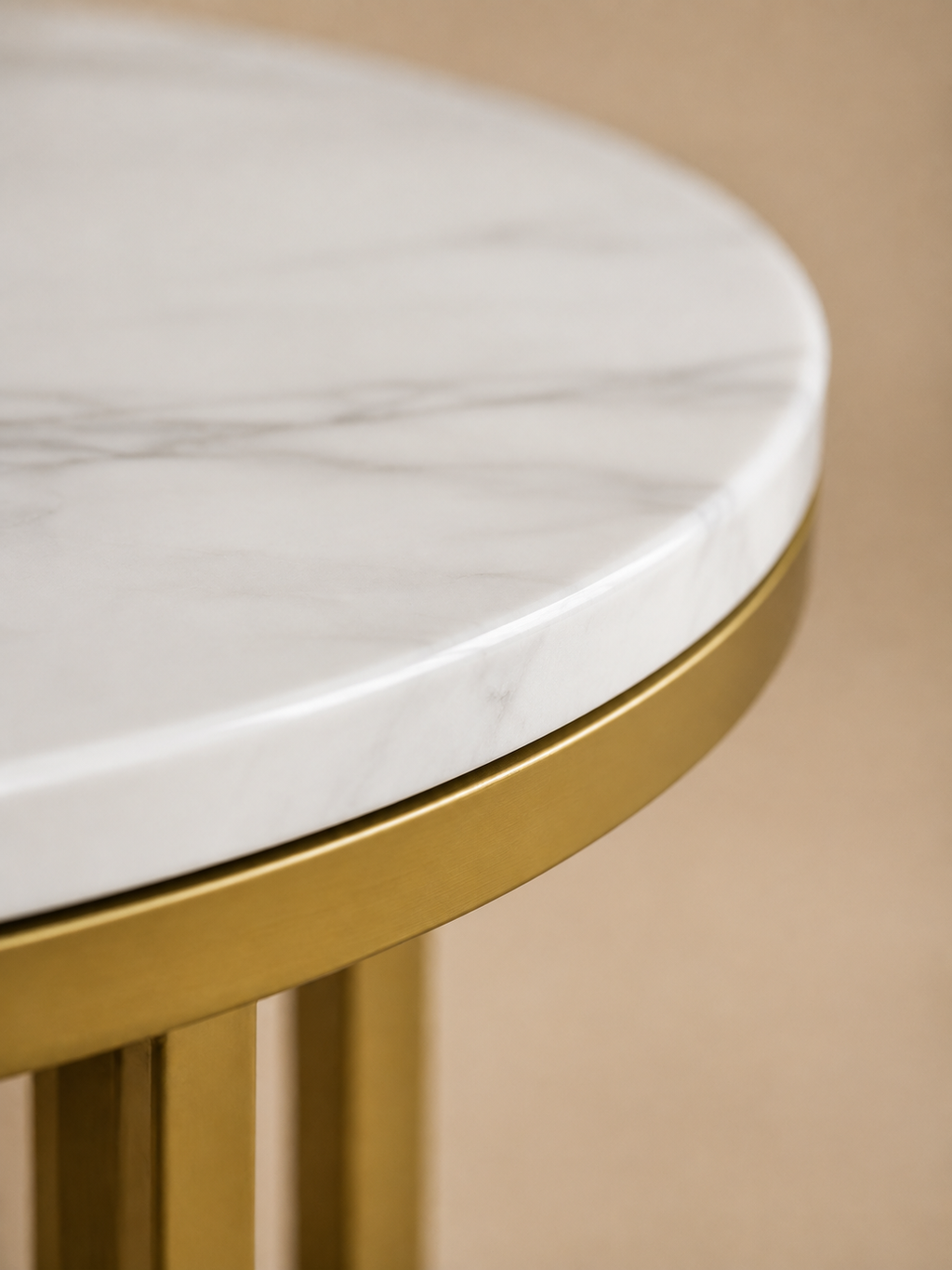 Aurelia – Tables basses gigognes rondes effet marbre, 2 tiroirs