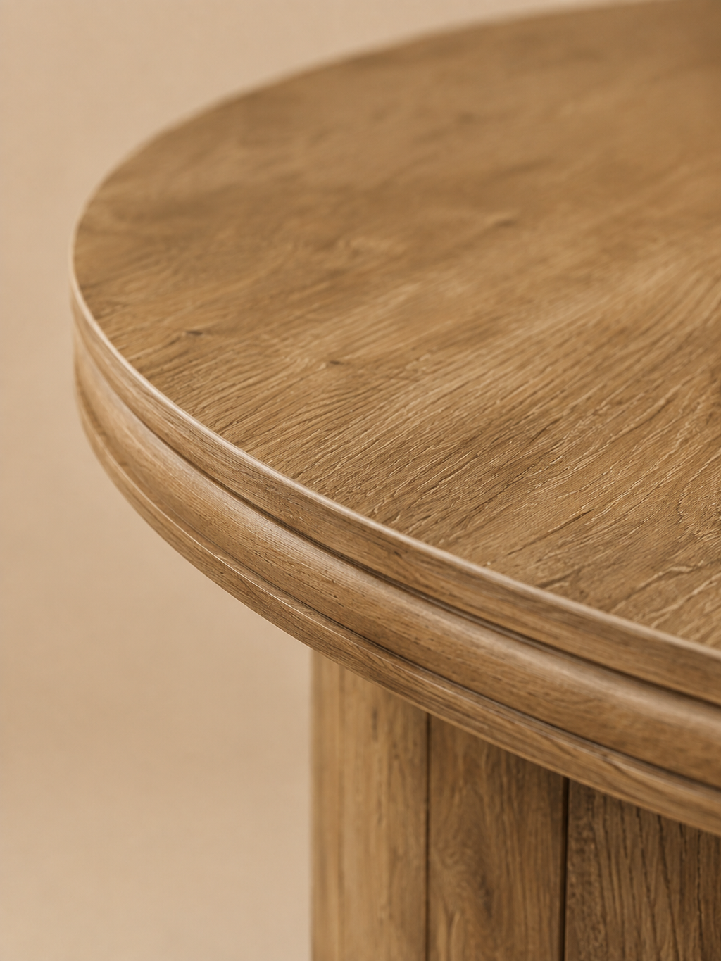 Conica – Table basse ronde bois rustique, 3 niveaux