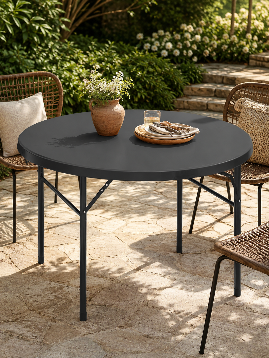 Yita – Table pliante de jardin 6 personnes, HDPE