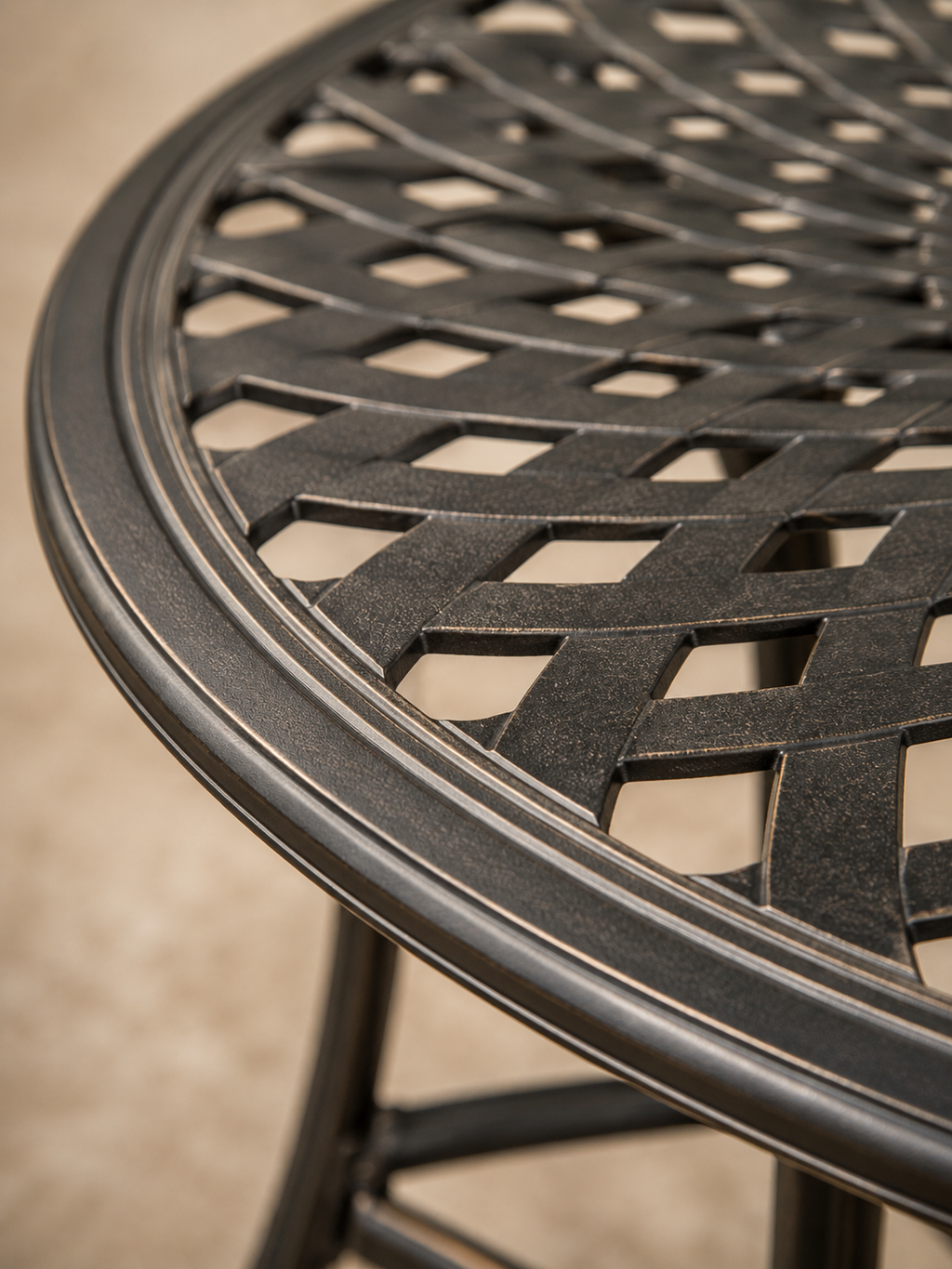 Alta – Table haute de jardin ronde 155cm, aluminium