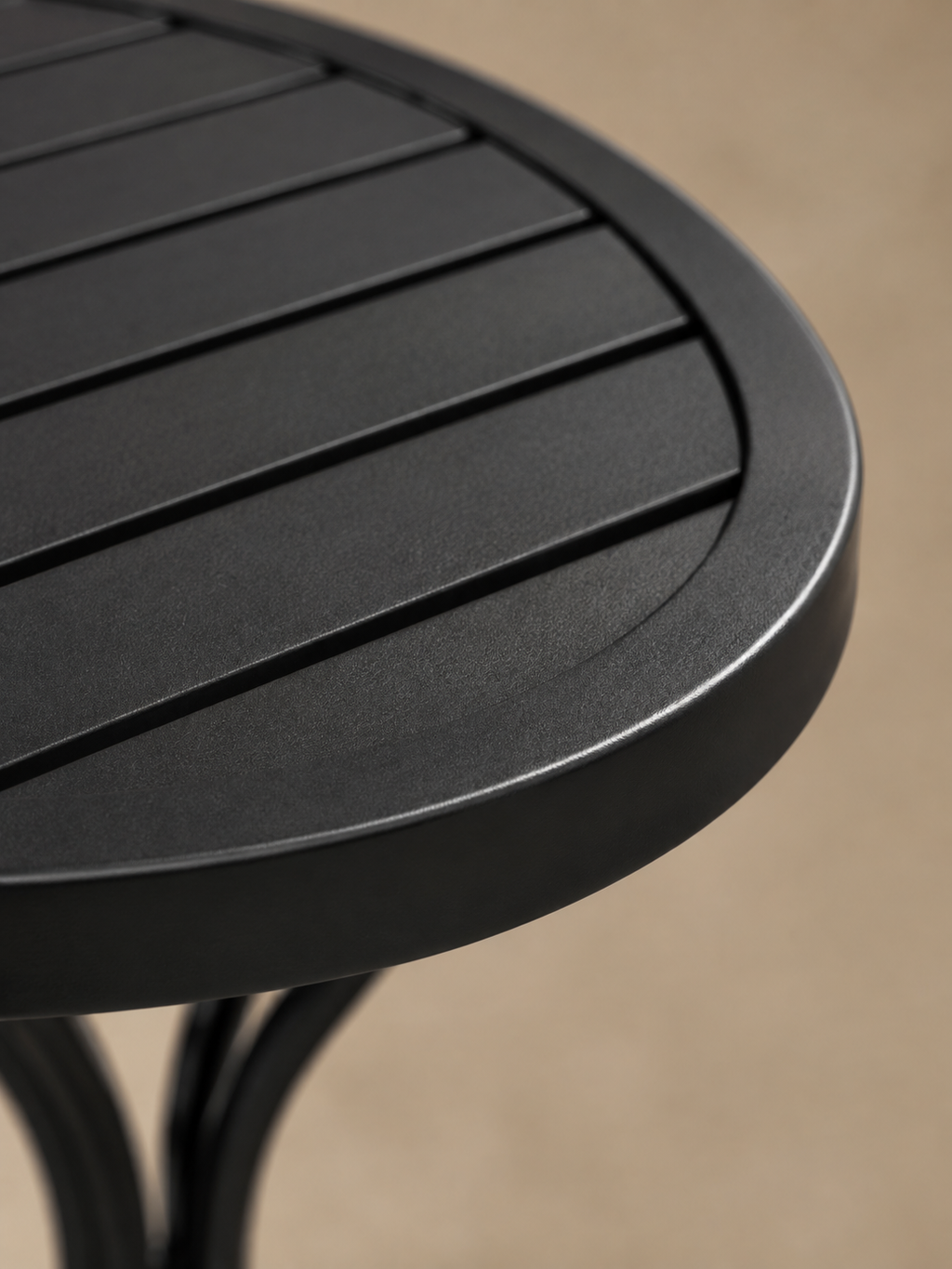 Bistro – Table de jardin ronde 2 personnes, acier noir