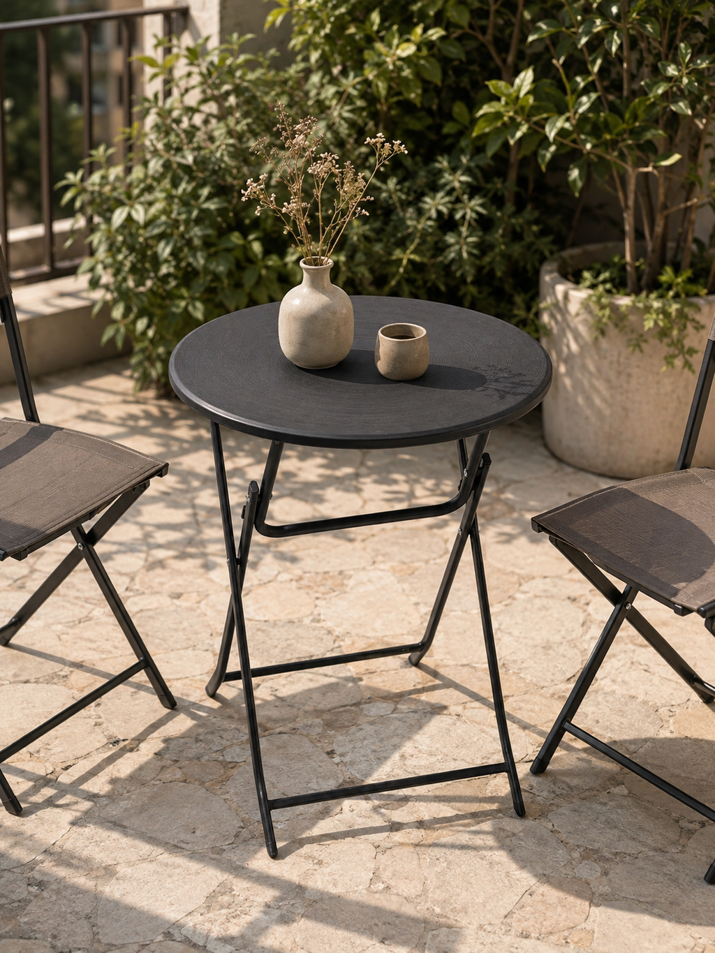 Compa – Table de jardin pliante 2 personnes, HDPE