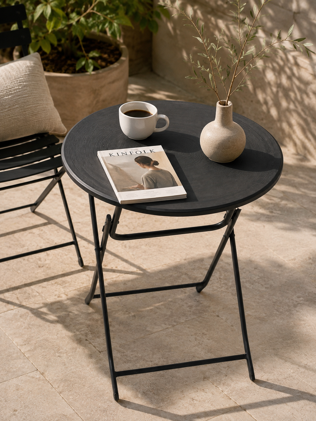 Compa – Table de jardin pliante 2 personnes, HDPE
