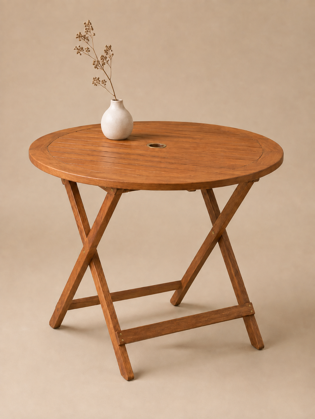 Folda – Table de jardin pliante 4 personnes, eucalyptus